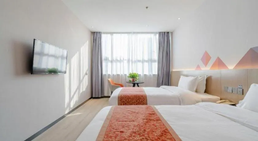 Bed in Borrman Hotel Hefei Yaohai Wanda Linquan East Road