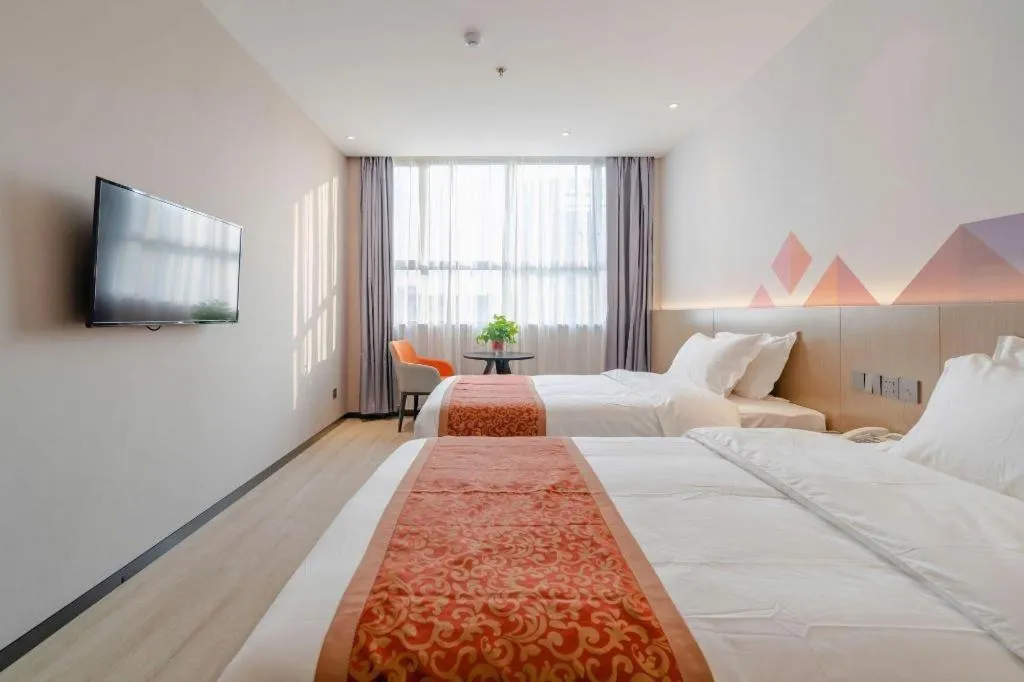 Bed in Borrman Hotel Hefei Yaohai Wanda Linquan East Road