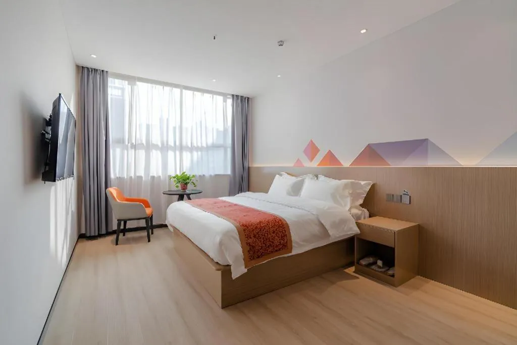 Bed in Borrman Hotel Hefei Yaohai Wanda Linquan East Road