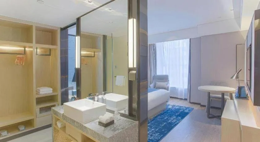 Bed in Echarm Hotel Nanning the MixC Dongmeng Business District