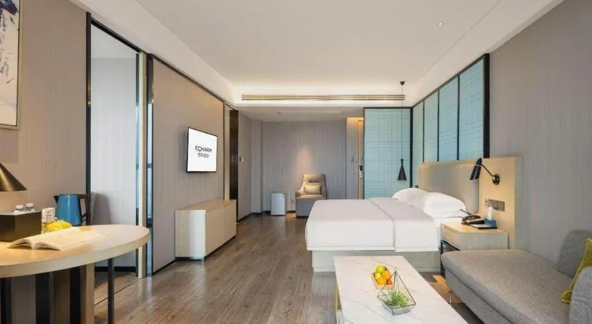 Bed in Echarm Hotel Nanning the MixC Dongmeng Business District