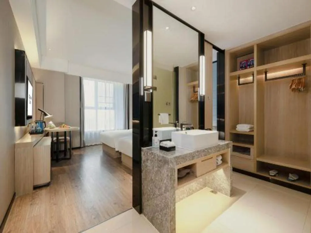 Bed in Echarm Hotel Nanning the MixC Dongmeng Business District