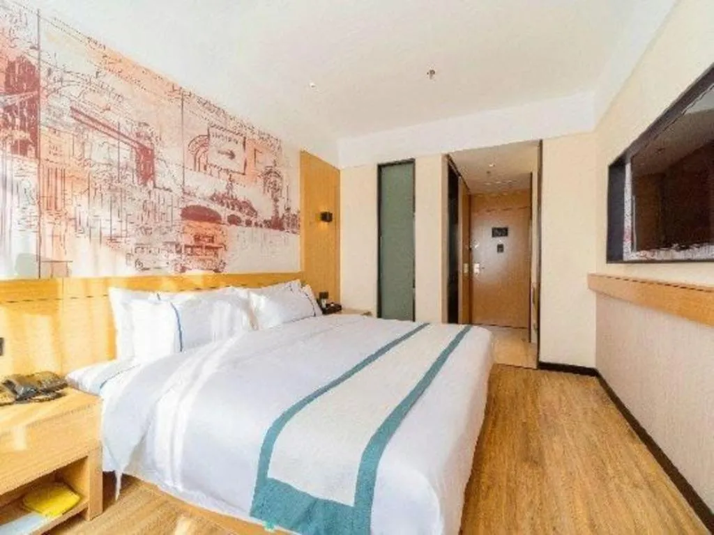 Bed in City Comfort Inn Qingyuan Longtang Light Rail Changlong