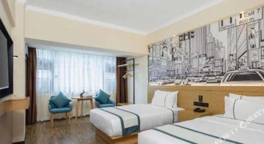 Bed in City Comfort Inn Qingyuan Longtang Light Rail Changlong