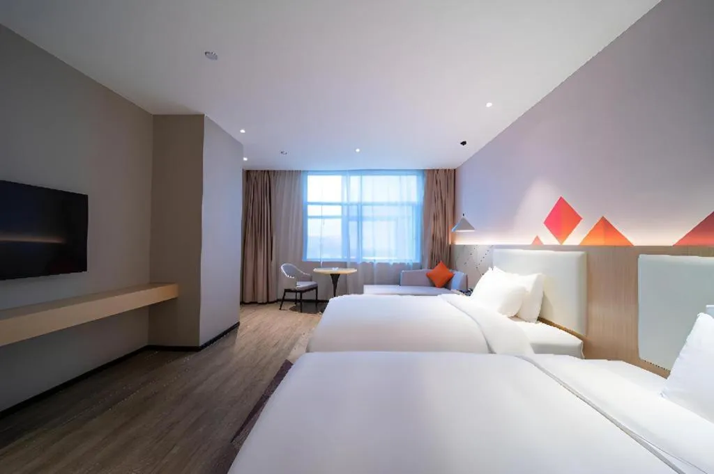 Bed in Borrman Hotel Yongzhou High Speed Railway Station