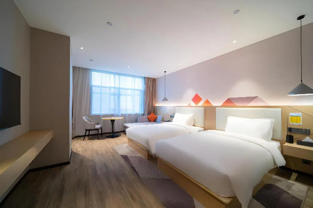 Bed in Borrman Hotel Yongzhou High Speed Railway Station