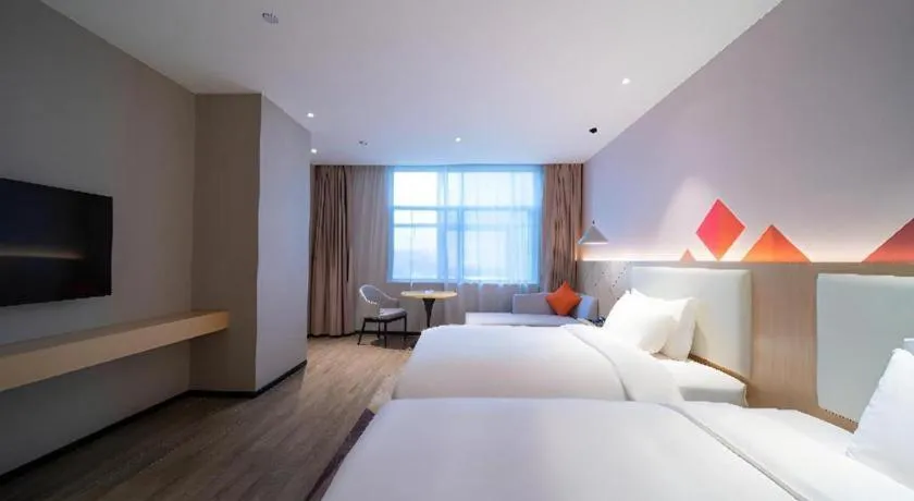 Bed in Borrman Hotel Yongzhou High Speed Railway Station