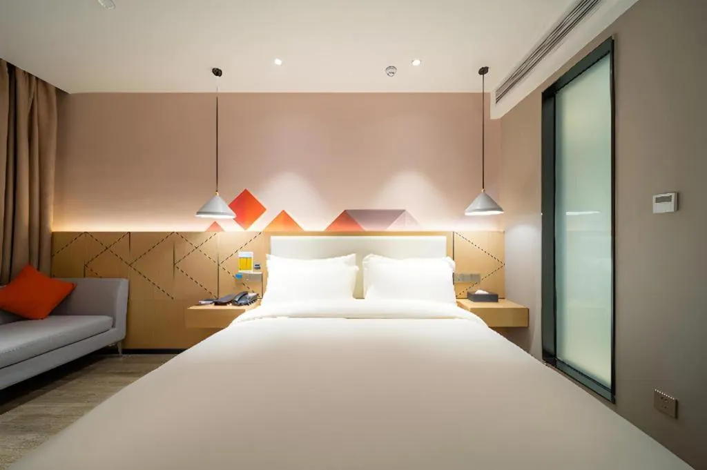 Bed in Borrman Hotel Yongzhou High Speed Railway Station