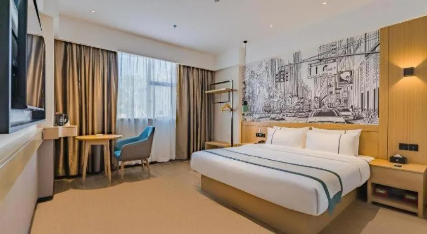 Bed in City Comfort Inn Hotel Dongguan Humen Pedestrian Street