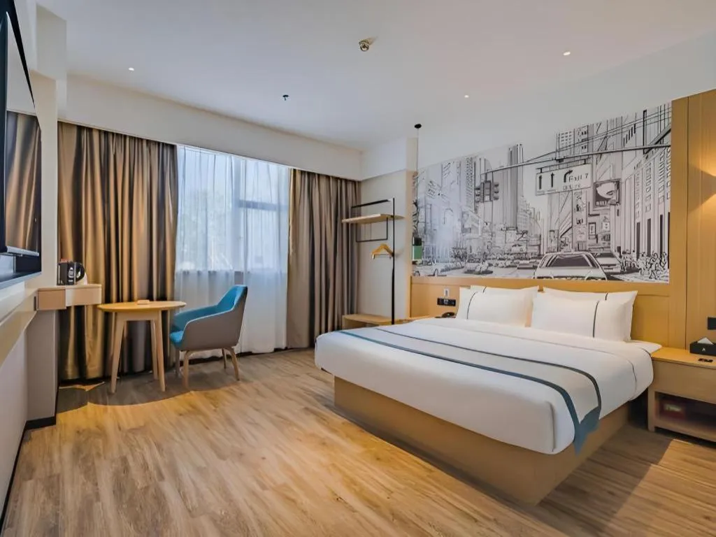 Bed in City Comfort Inn Hotel Dongguan Humen Pedestrian Street