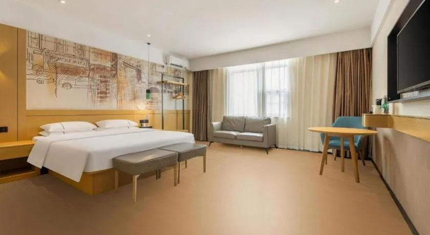 Bed in City Comfort Inn Fangchenggang Government Affairs Center