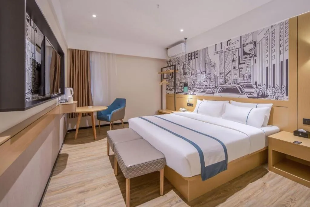 Bed in City Comfort Inn Fangchenggang Government Affairs Center