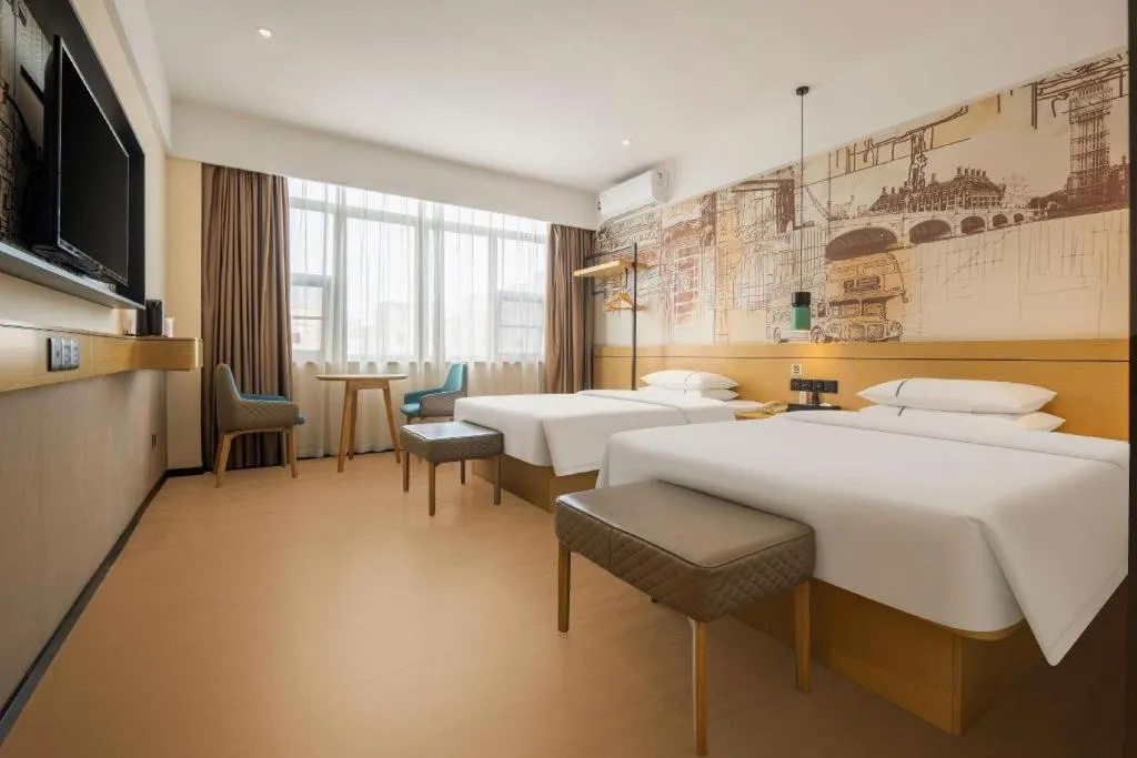 Bed in City Comfort Inn Fangchenggang Government Affairs Center