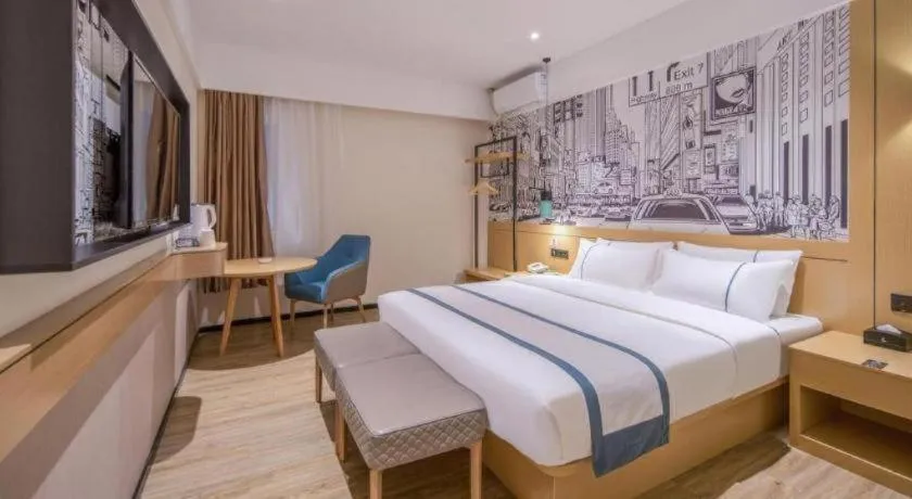 Bed in City Comfort Inn Fangchenggang Government Affairs Center