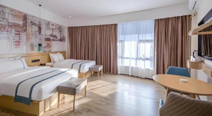 Bed in City Comfort Inn Fangchenggang Government Affairs Center