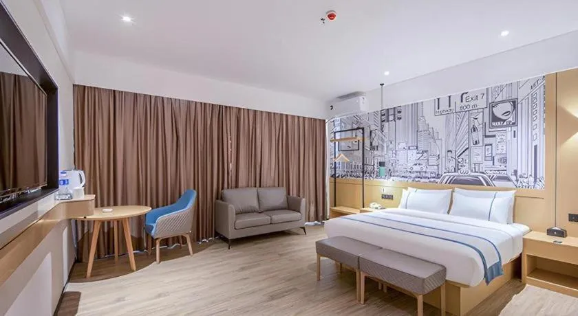 Bed in City Comfort Inn Fangchenggang Government Affairs Center