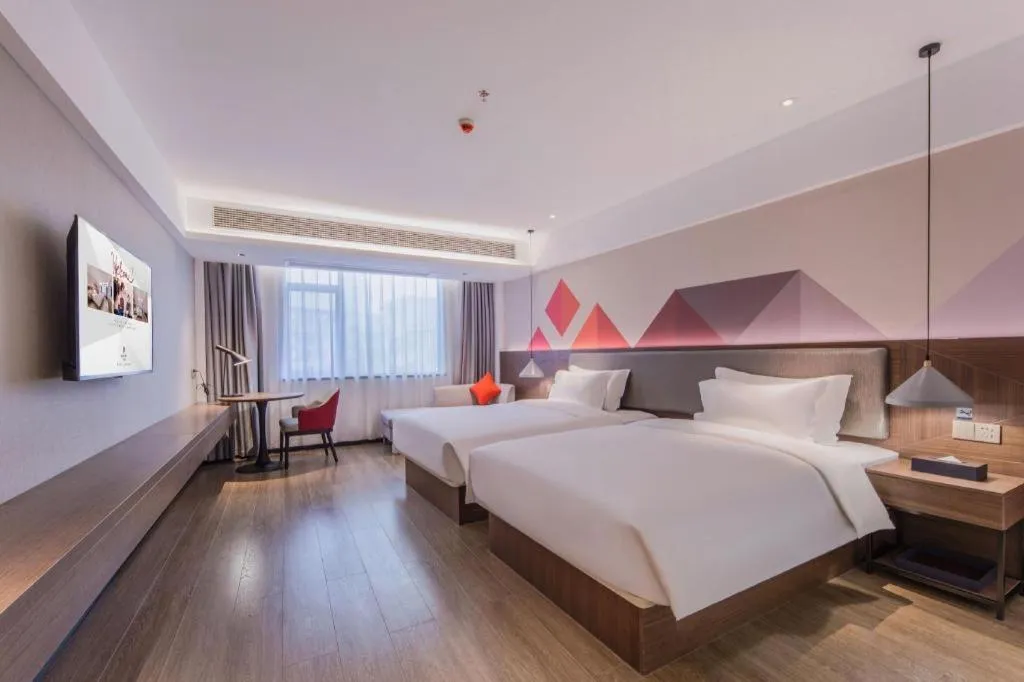 Bed in Borrman Hotel Hezhou High Speed Railway Station Guangming Avenue