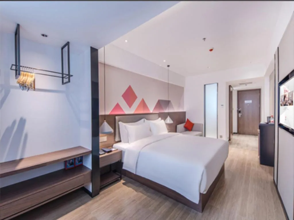 Bed in Borrman Hotel Hezhou High Speed Railway Station Guangming Avenue