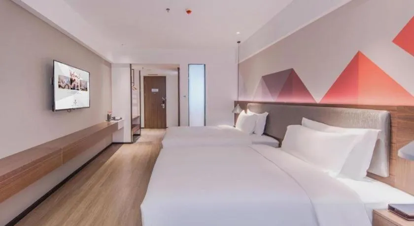 Bed in Borrman Hotel Hezhou High Speed Railway Station Guangming Avenue