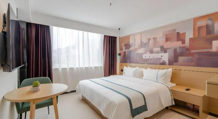 Bed in City Comfort Inn Hefei 1912 Ganghui Plaza