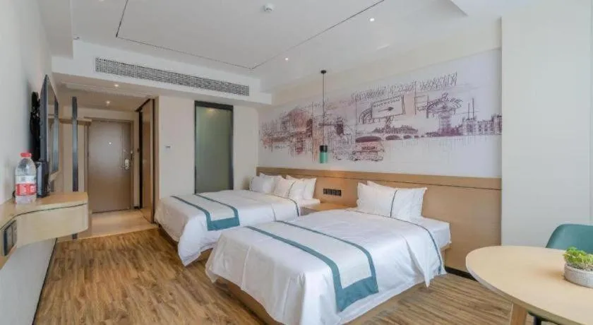 Bed in City Comfort Inn Hefei 1912 Ganghui Plaza