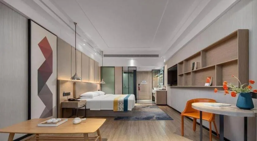 Bed in Borrman Hotel Changsha Meixi Lake West Bus Station Lugu