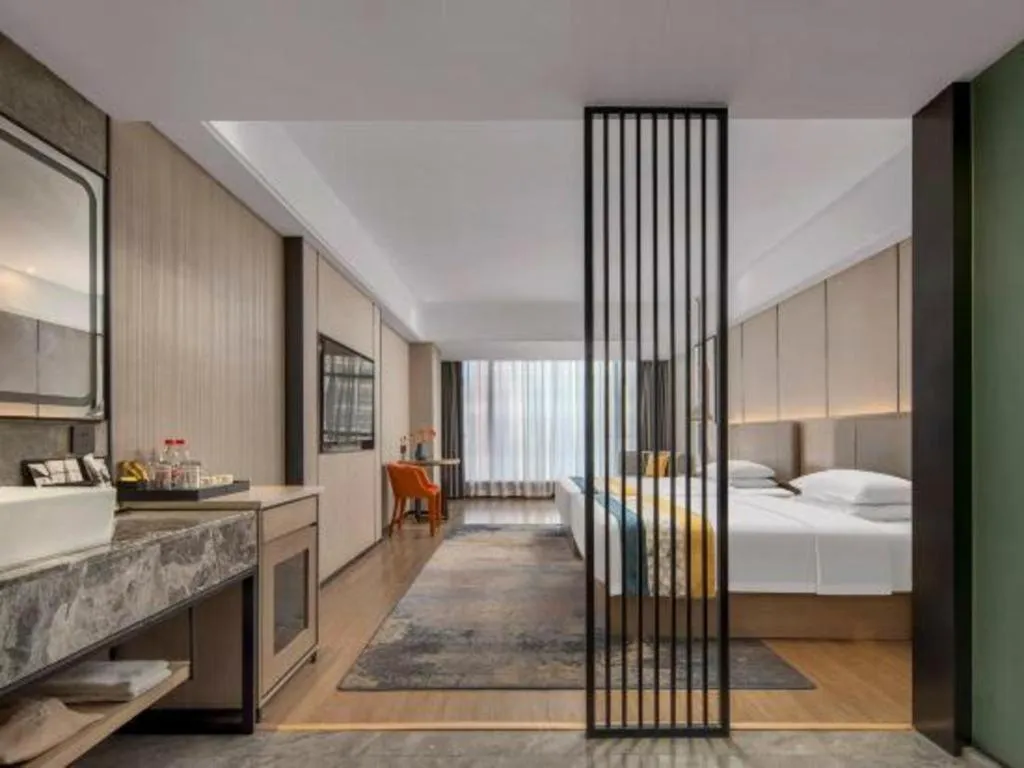 Bed in Borrman Hotel Changsha Meixi Lake West Bus Station Lugu