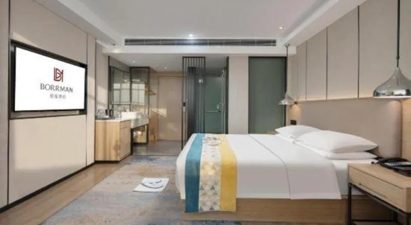 Bed in Borrman Hotel Changsha Meixi Lake West Bus Station Lugu