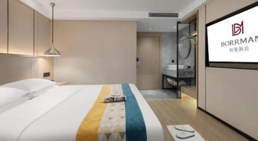 Bed in Borrman Hotel Changsha Meixi Lake West Bus Station Lugu