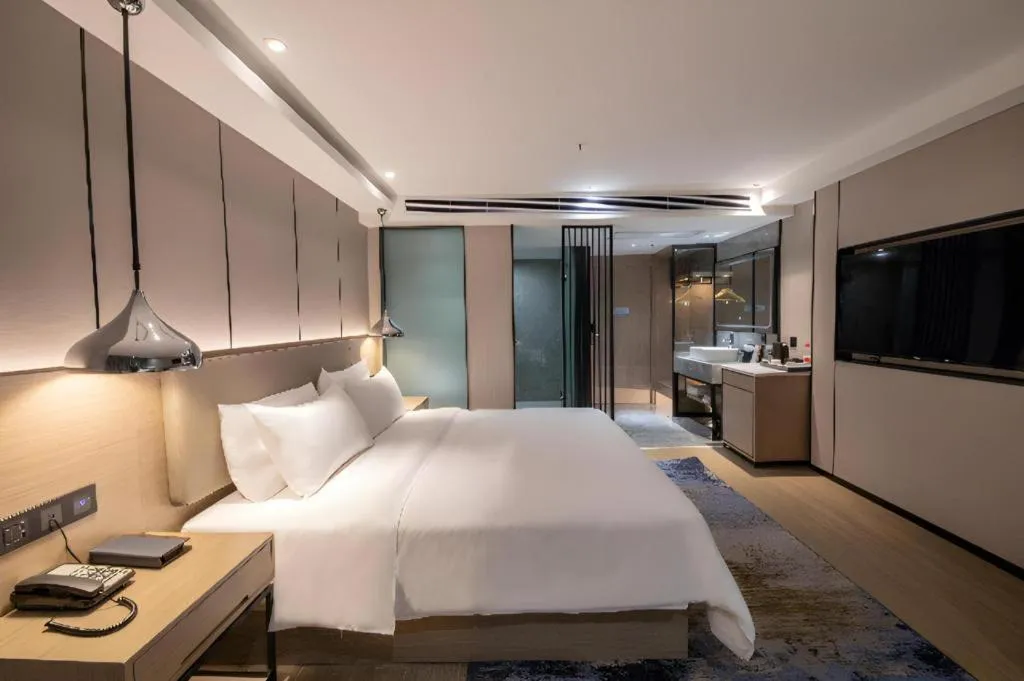 Bed in Borrman Hotel Changsha Meixi Lake West Bus Station Lugu