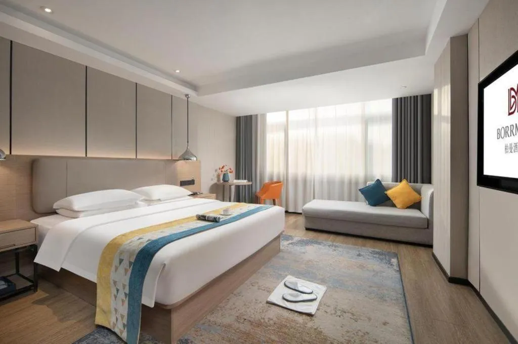 Bed in Borrman Hotel Changsha Meixi Lake West Bus Station Lugu