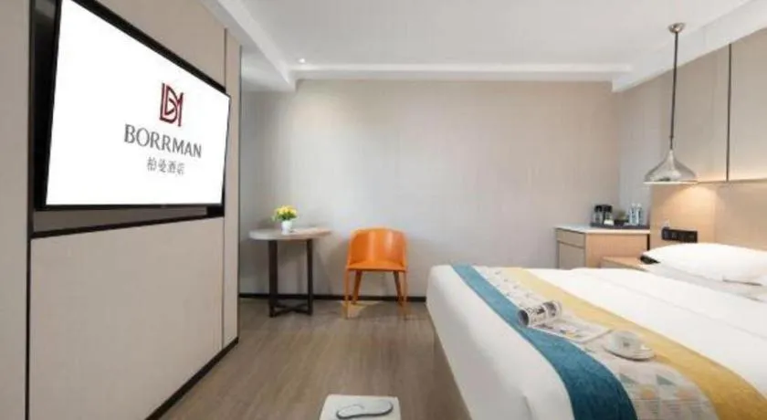 Bed in Borrman Hotel Changsha Meixi Lake West Bus Station Lugu