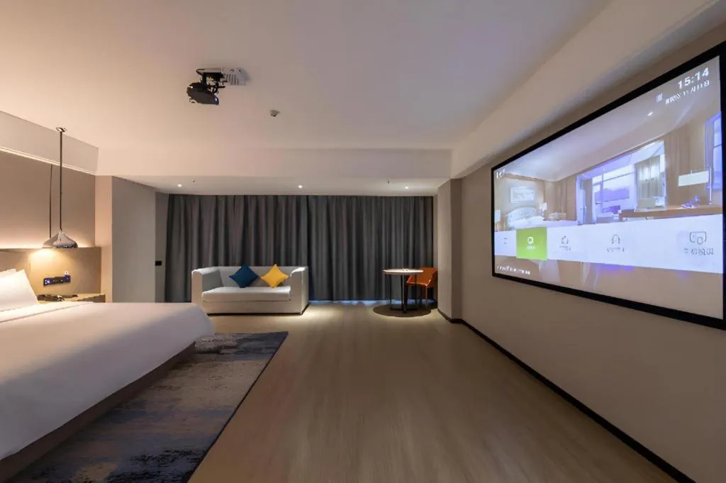 Bed in Borrman Hotel Changsha Meixi Lake West Bus Station Lugu