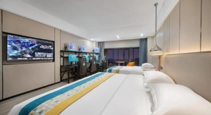 Bed in Borrman Hotel Changsha Meixi Lake West Bus Station Lugu