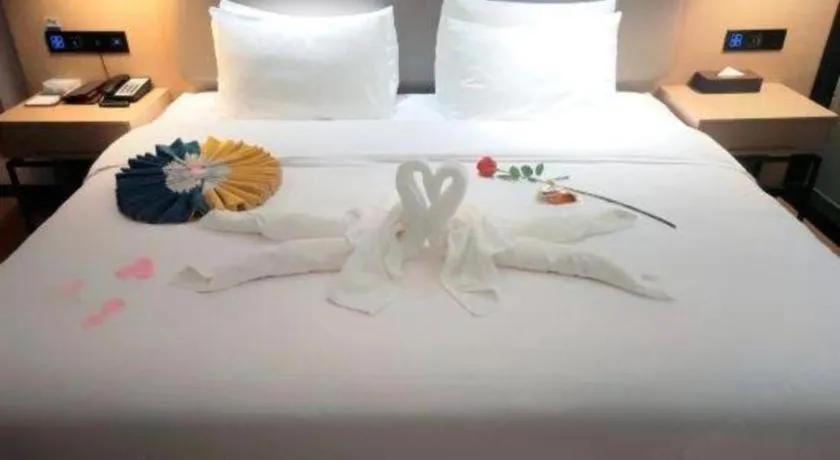 Bed in Borrman Hotel Changsha Meixi Lake West Bus Station Lugu