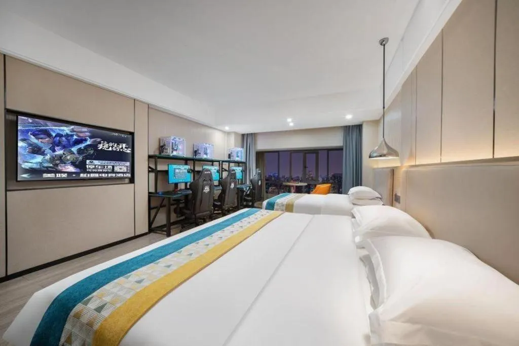 Bed in Borrman Hotel Changsha Meixi Lake West Bus Station Lugu