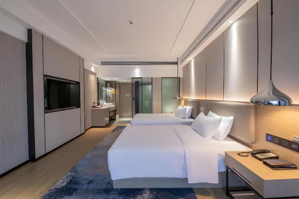 Bed in Borrman Hotel Changsha Meixi Lake West Bus Station Lugu