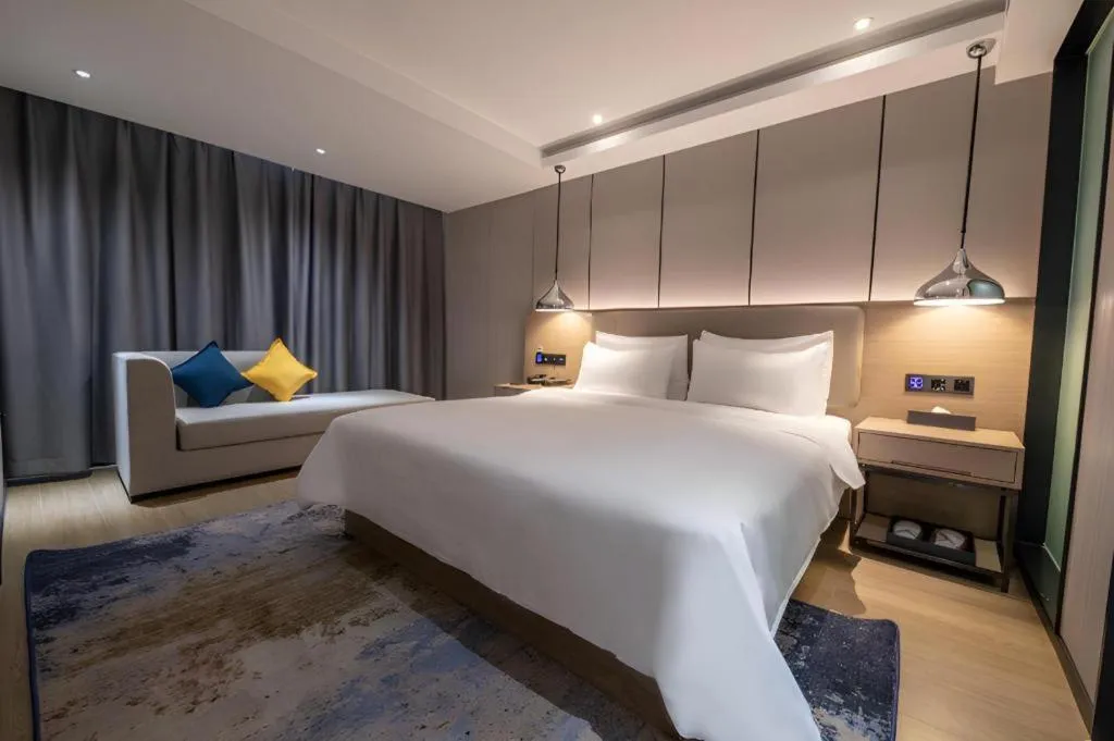 Bed in Borrman Hotel Changsha Meixi Lake West Bus Station Lugu