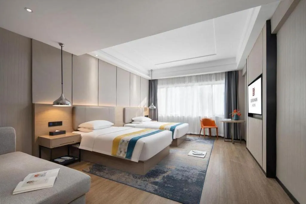 Bed in Borrman Hotel Changsha Meixi Lake West Bus Station Lugu