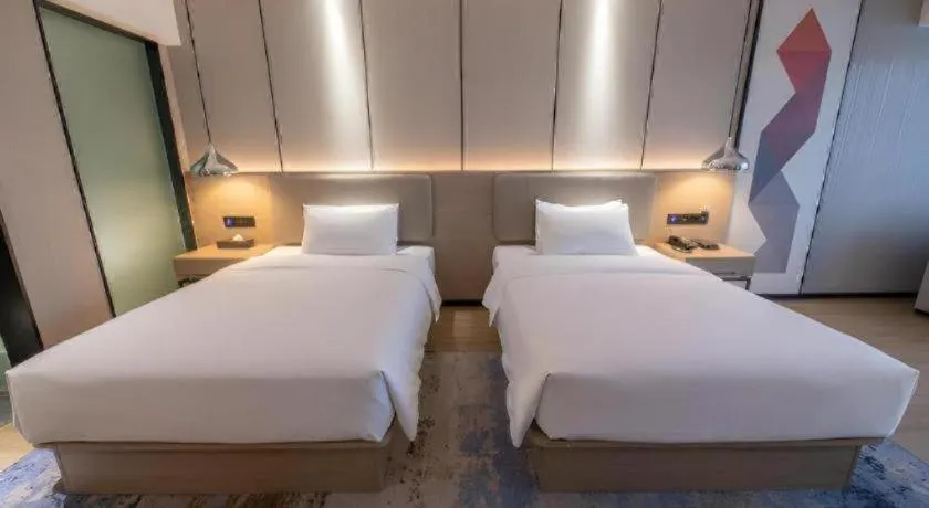 Bed in Borrman Hotel Changsha Meixi Lake West Bus Station Lugu