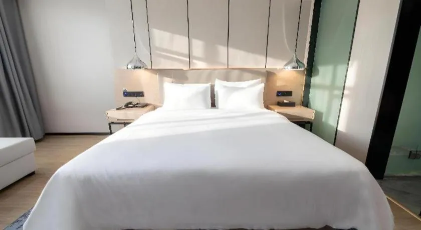 Bed in Borrman Hotel Changsha Meixi Lake West Bus Station Lugu