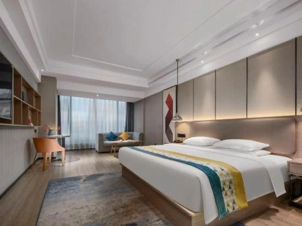 Bed in Borrman Hotel Changsha Meixi Lake West Bus Station Lugu