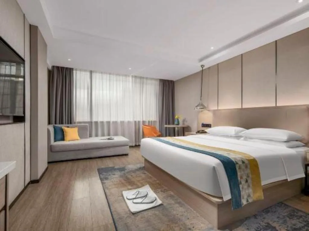 Bed in Borrman Hotel Changsha Meixi Lake West Bus Station Lugu