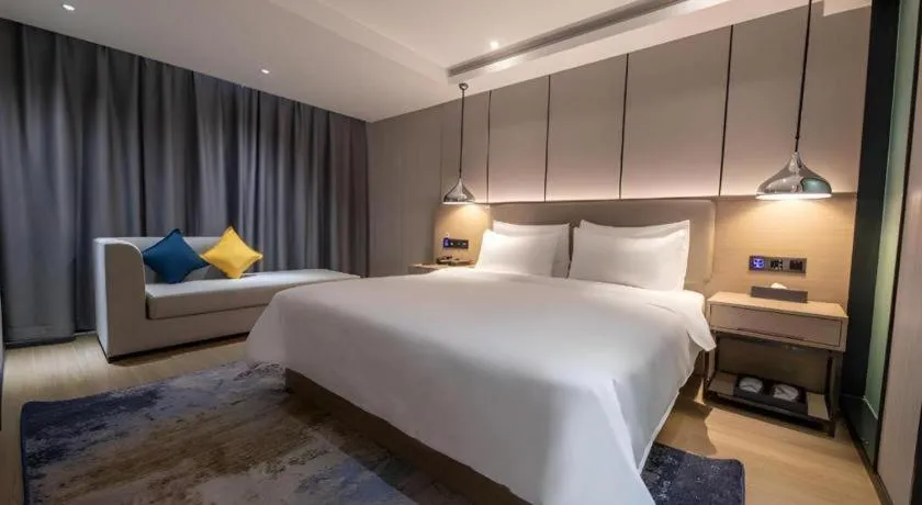 Bed in Borrman Hotel Changsha Meixi Lake West Bus Station Lugu