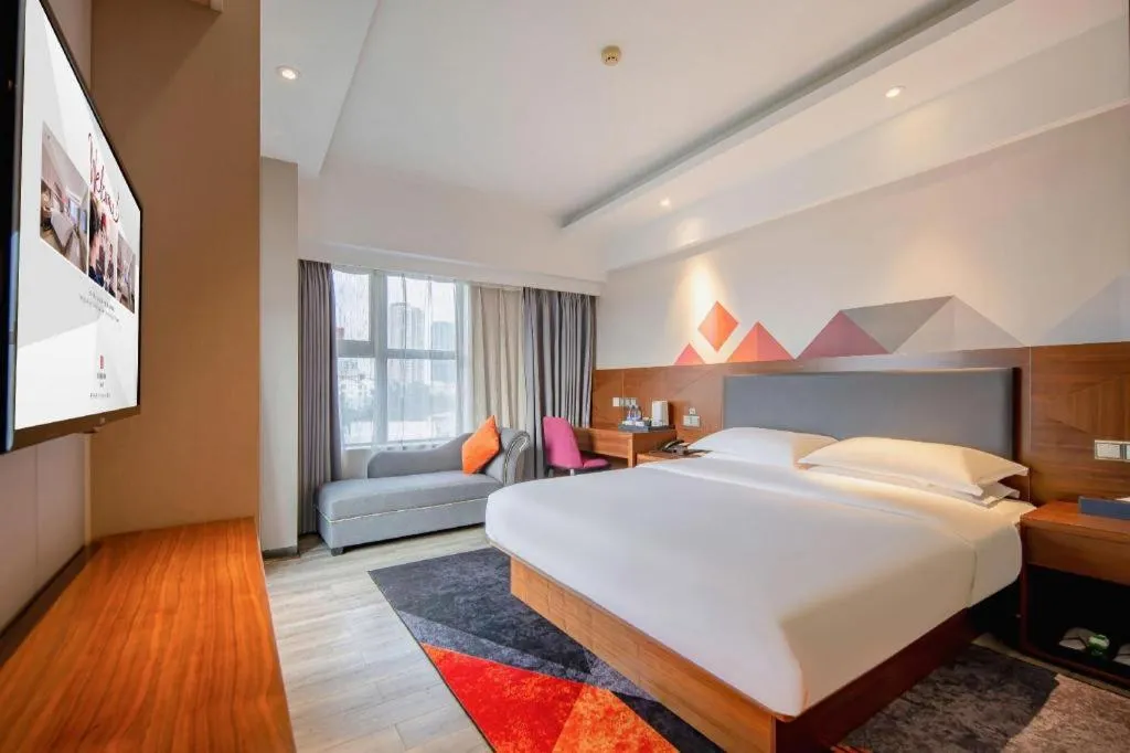 Bed in Borrman Hotel Fangchenggang Cross-sea Bridge