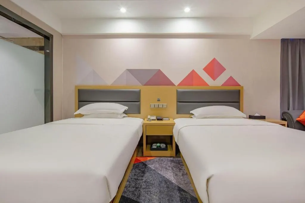 Bed in Borrman Hotel Fangchenggang Cross-sea Bridge