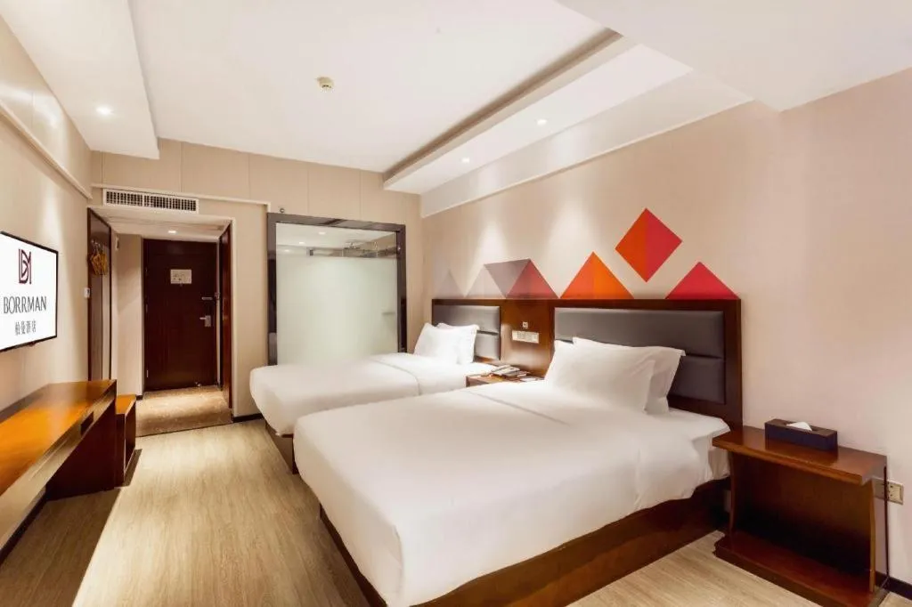 Bed in Borrman Hotel Fangchenggang Cross-sea Bridge