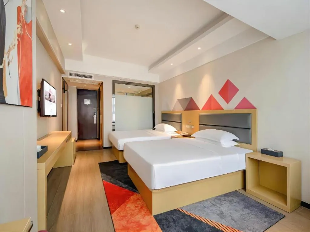 Bed in Borrman Hotel Fangchenggang Cross-sea Bridge