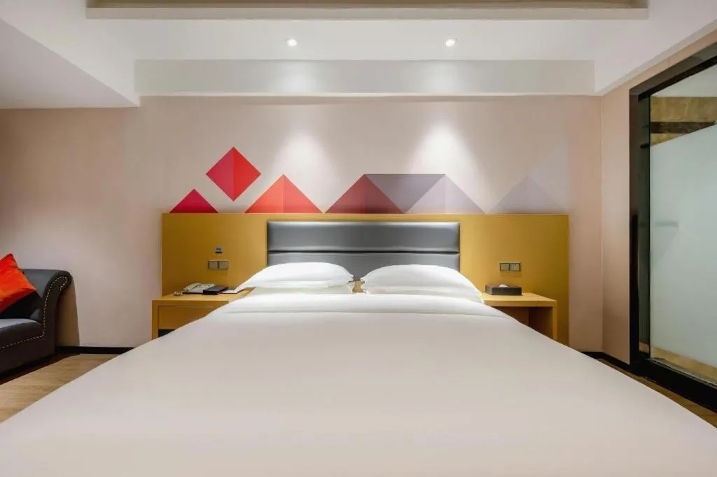 Bed in Borrman Hotel Fangchenggang Cross-sea Bridge