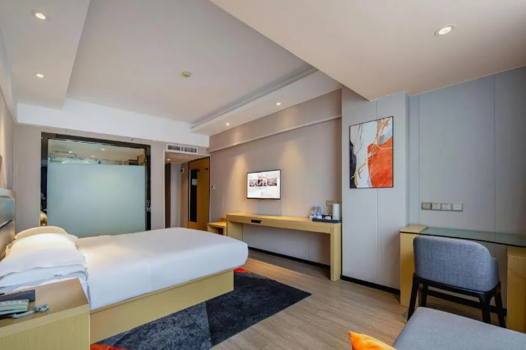 Bed in Borrman Hotel Fangchenggang Cross-sea Bridge